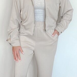 Women's Beige Pantsuit